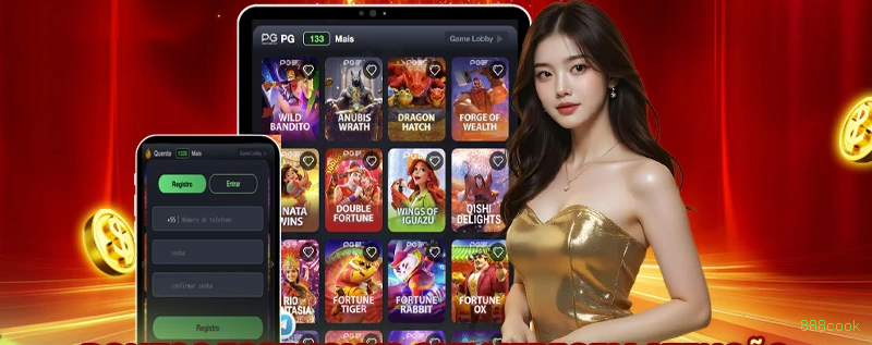 Imagem promocional do cassino online da 888cook mostrando jogos ao vivo